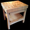 Butcher's Block with Drawer and Shelf