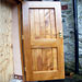 Exterior door opening outwards