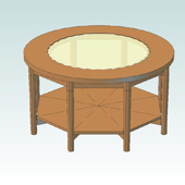 CAD design for white marble coffee table