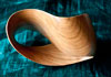 Mobius strip made from cherry wood
