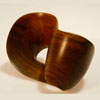 Mobius strip made from walnut wood