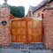 Curved oak gates