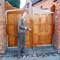 Curved oak gates